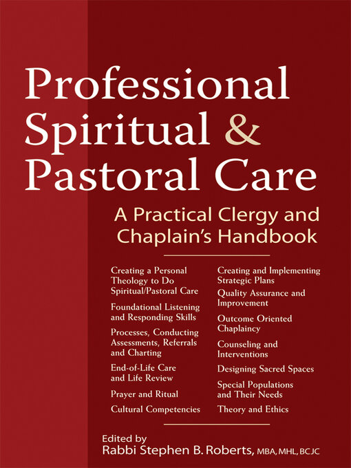 Title details for Professional Spiritual & Pastoral Care by Rabbi Stephen B. Roberts - Available